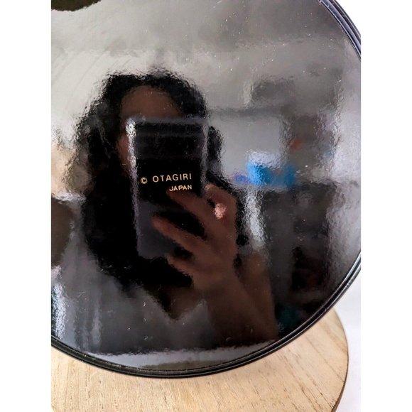 Otagiri Japan Black Hand Crafted Candy Relish Serving Tray Trinket Tray 9" Vntg - Picture 7 of 8